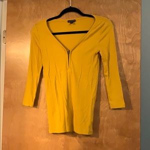 Mustard yellow ribbed shirt